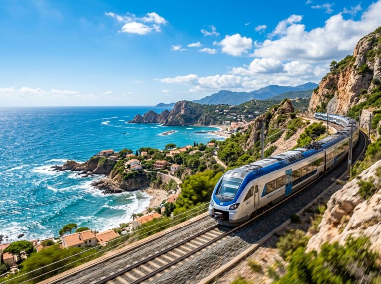 A scenic passenger train ride demonstrating how to travel the U.S. without renting a car