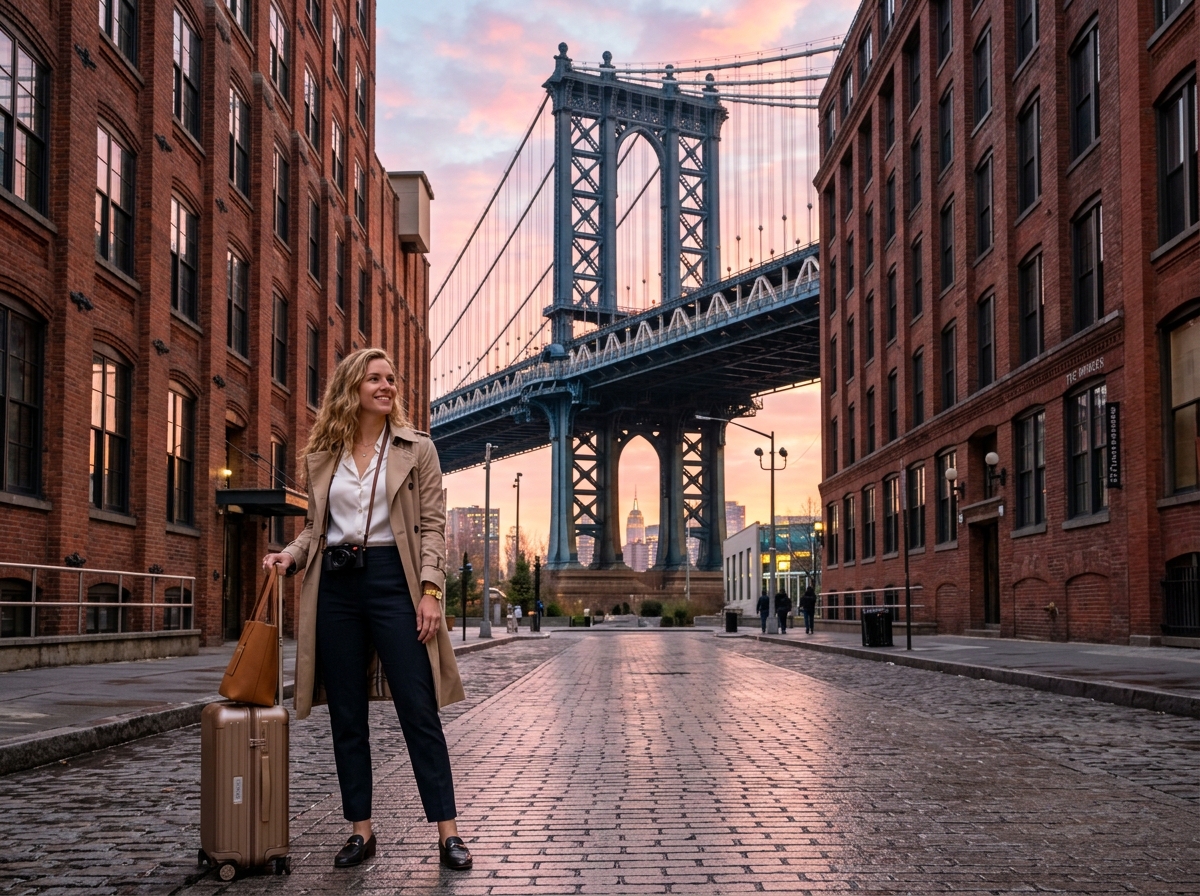 Capturing beautiful photography at Instagram-worthy spots in major U.S. cities like Brooklyn