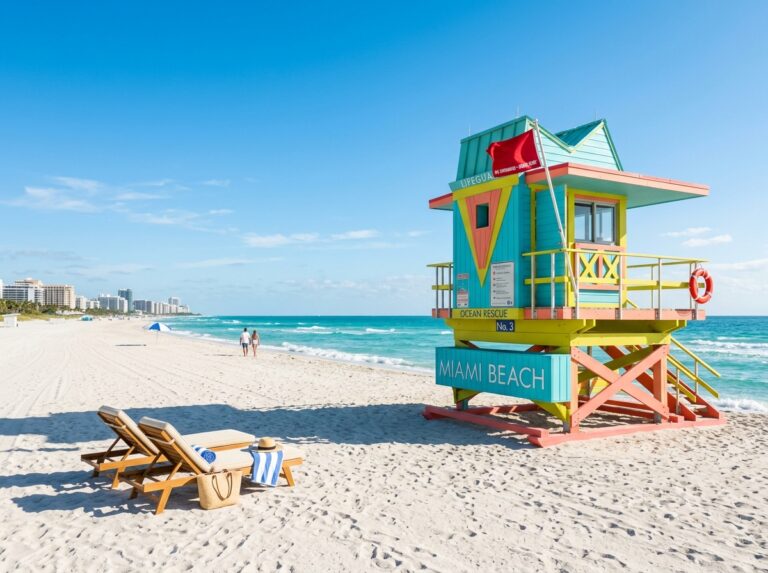 A beautiful beach morning scene following a detailed Miami 4-day itinerary