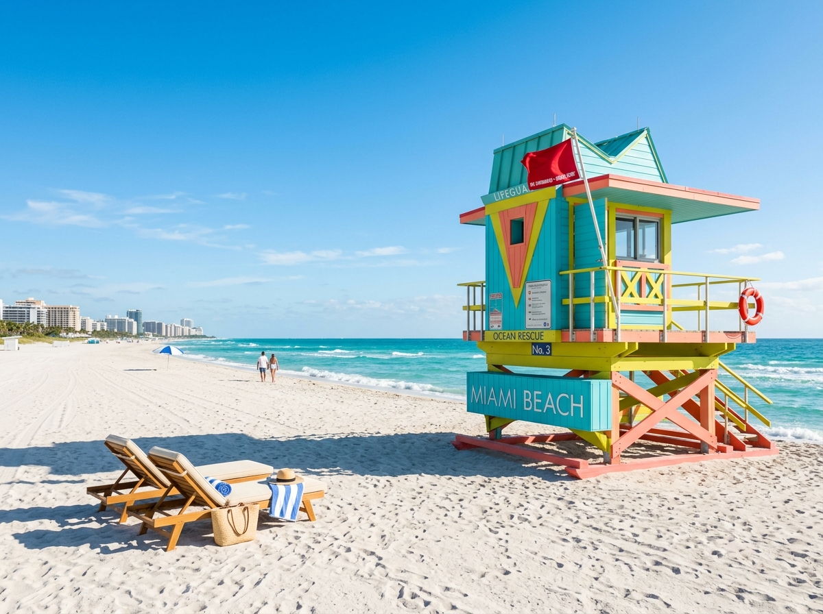A beautiful beach morning scene following a detailed Miami 4-day itinerary