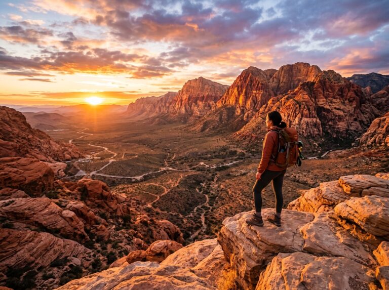 Las Vegas Itinerary Guide 4 Budget Days hiking at Red Rock Canyon.