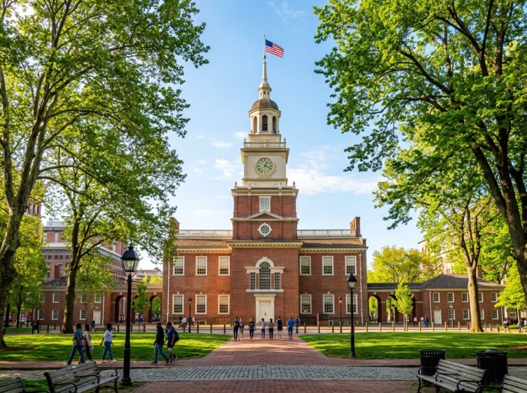 3 Days Guide in Philadelphia historic view of Independence Hall.