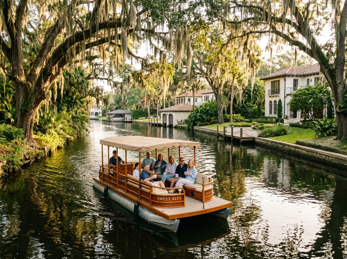Orlando Itinerary Guide 5 Days scenic boat tour in Winter Park.