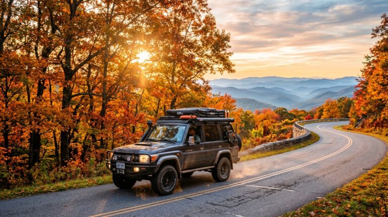 4 Days Blue Ridge Parkway scenic mountain overlooks and roadside attractions layout
