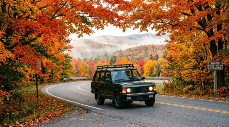 4 Days in New England Fall Foliage scenic mountain overlooks and roadside attractions layout