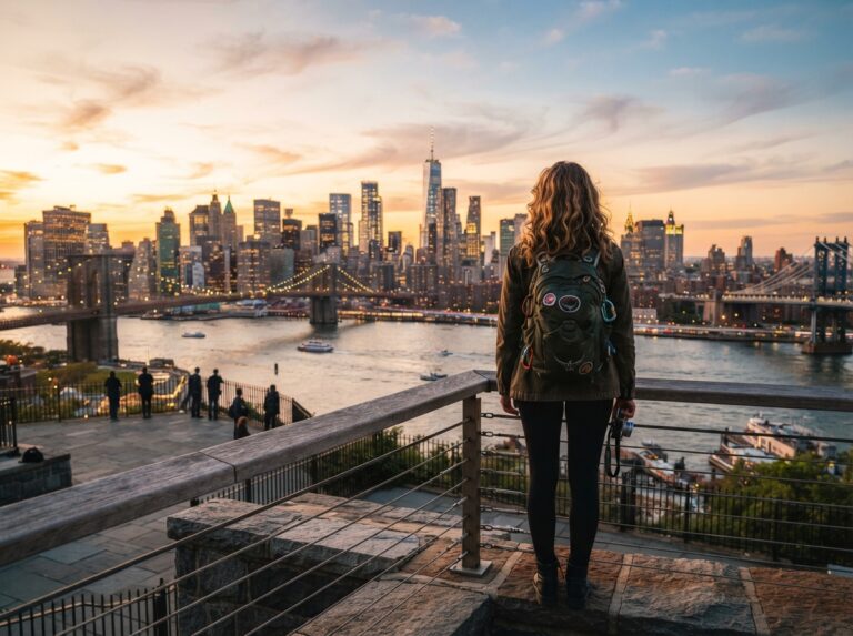 Best Solo-Friendly Destinations in the U.S. traveler viewing city skyline