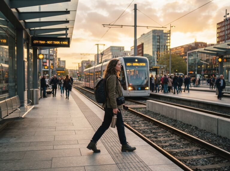 Weekend Itineraries for Solo Travelers on a modern light rail platform